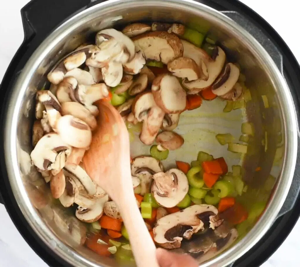 Instant Pot Mushroom Barley Soup - RecipeTeacher