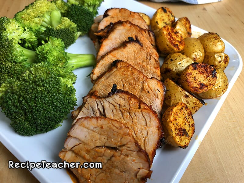 Air fryer pork shop tenderloin cooking time