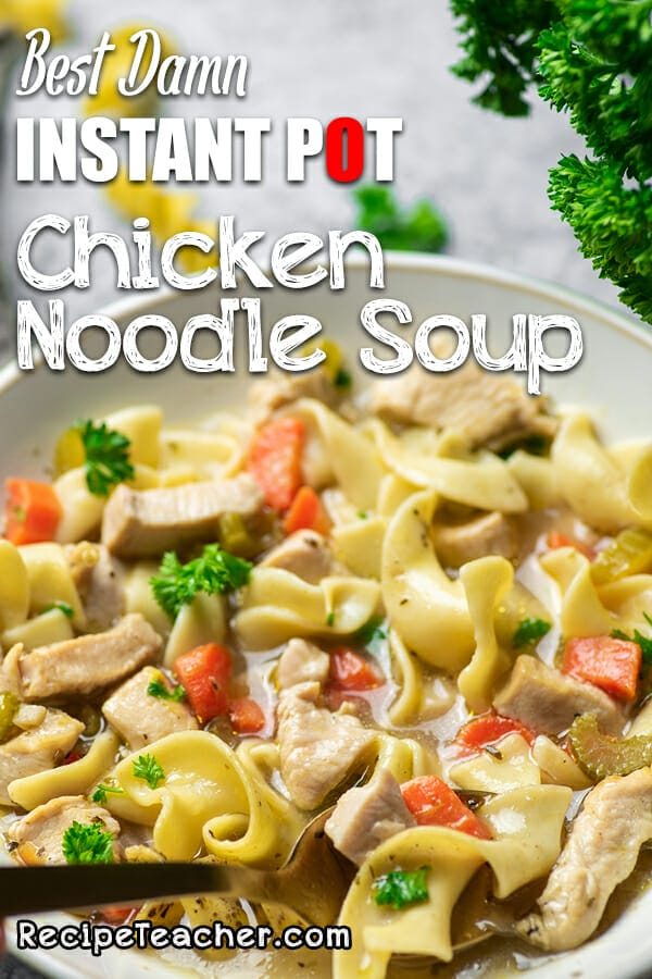 A recipe for homemade Instant Pot Chicken Noodle Soup