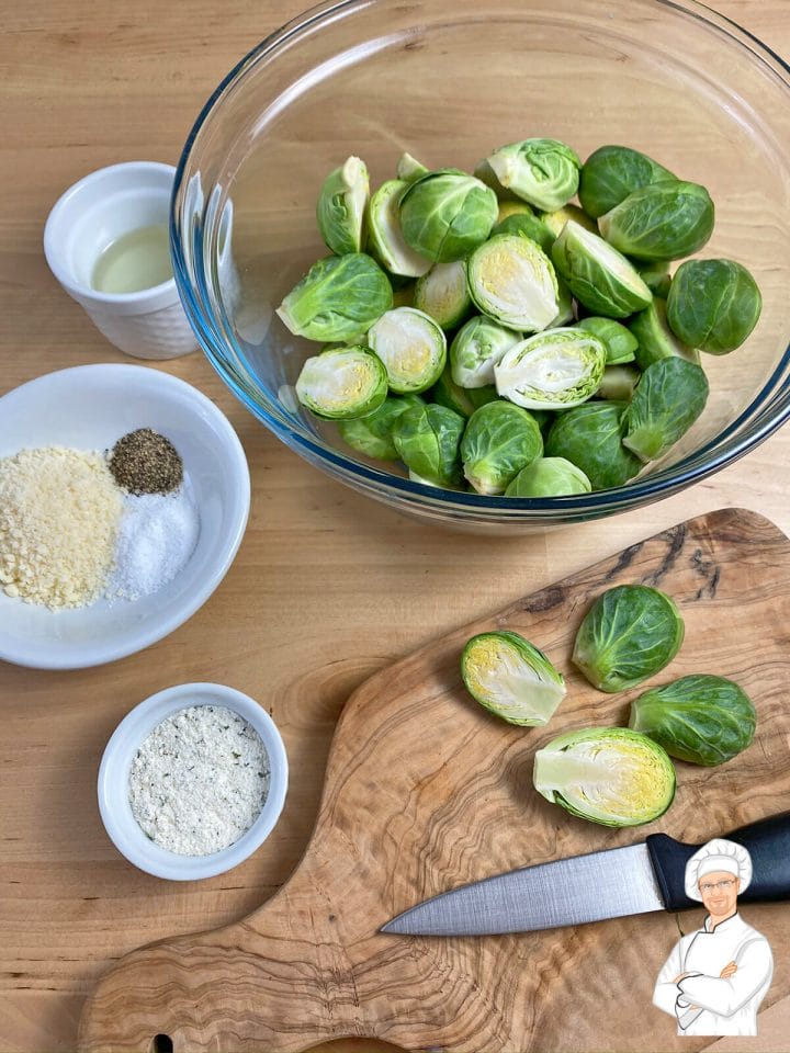 Use your air fryer to make the most delicious roasted brussels sprouts.
