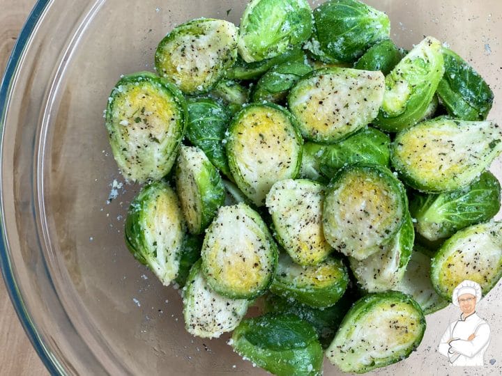 Recipe for air fryer parmesan ranch brussels sprouts.