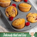 Recipe for raspberry muffins.