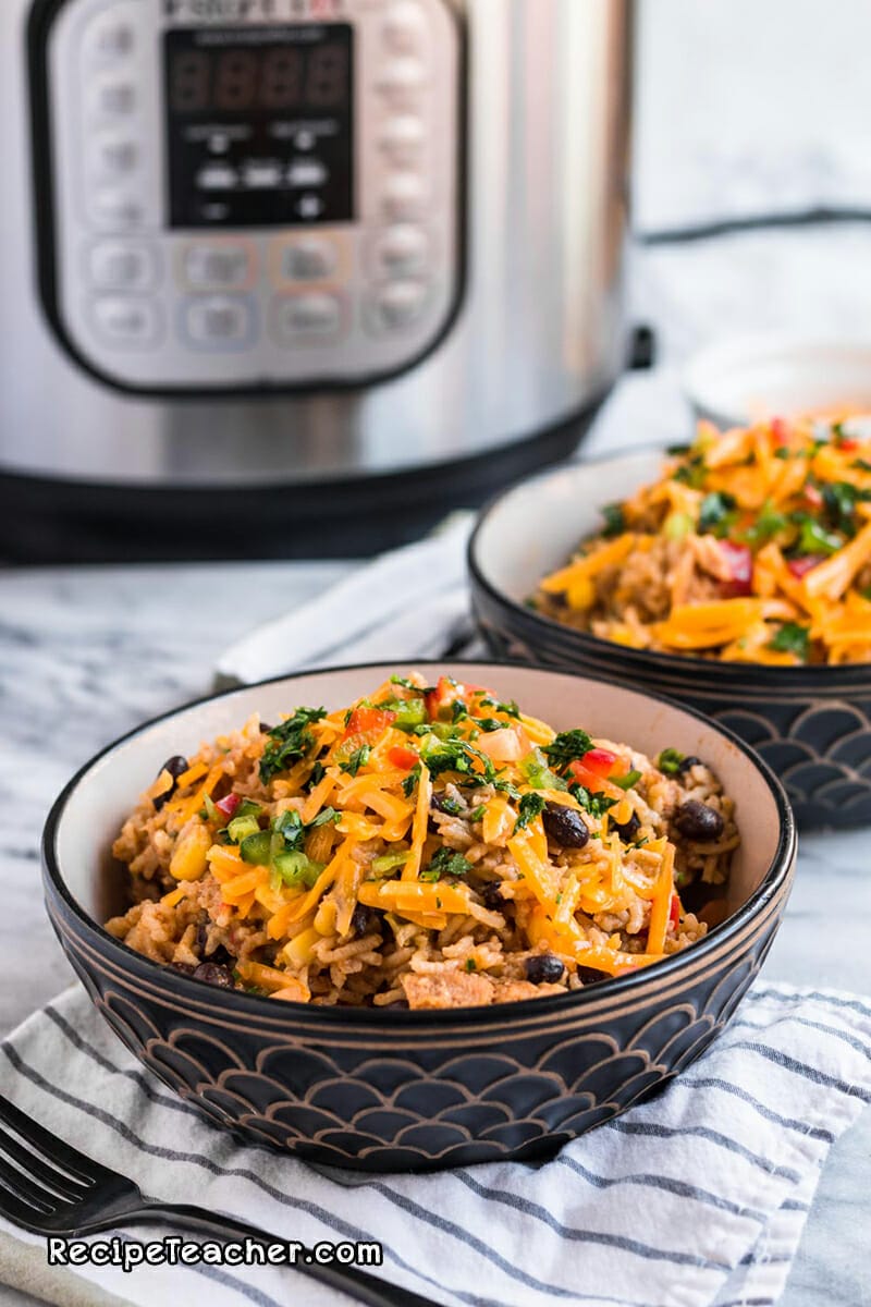 Best Easy Instant Pot Chicken Burrito Bowls - Recipeteacher