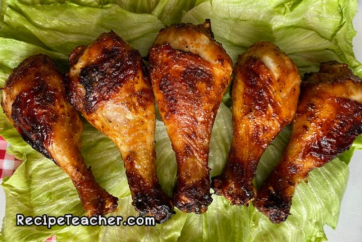 Perfectly seasoned and cooked chicken legs in your air fryer