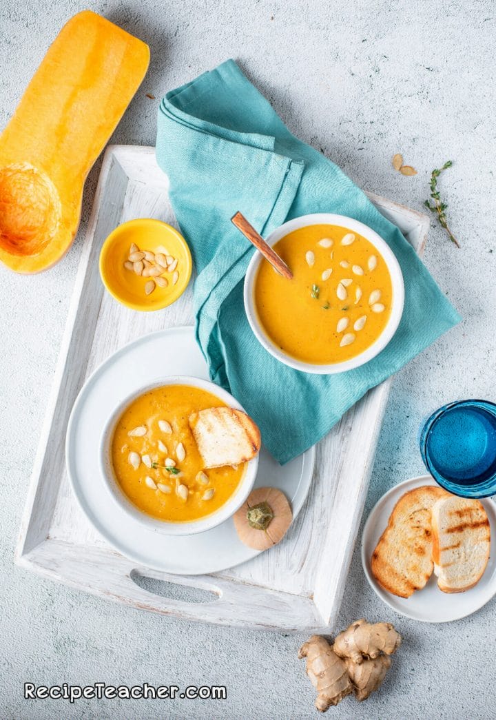 Recipe for Instant Pot butternut squash and sweet potato soup