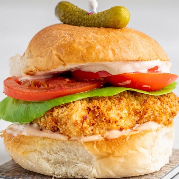 Air Fryer Buttermilk Spicy Chicken Sandwich - RecipeTeacher