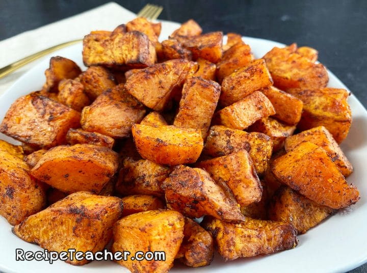 Recipe for air fryer roasted sweet potatoes