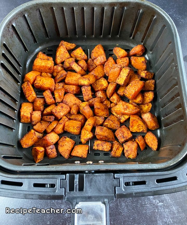 Air fryer roasted sweet potatoes.