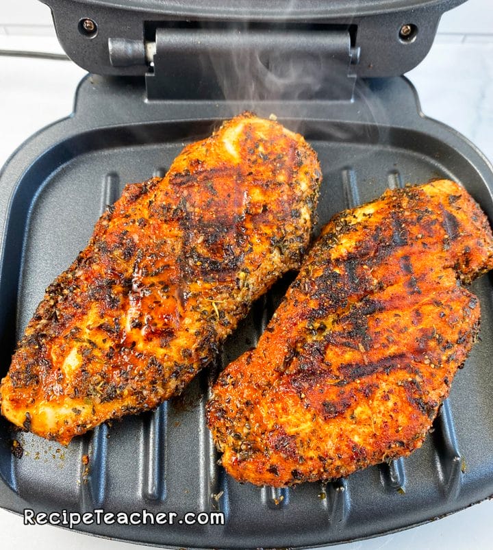 Recipe for George Foreman Grill boneless, skinless chicken breasts