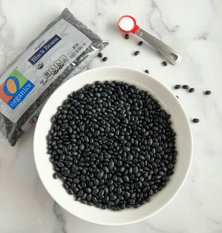 Ingredients to make Instant Pot black beans