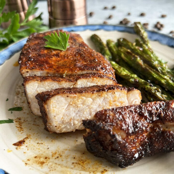 Best Damn Air Fryer Coffee Crusted Pork Chops - RecipeTeacher