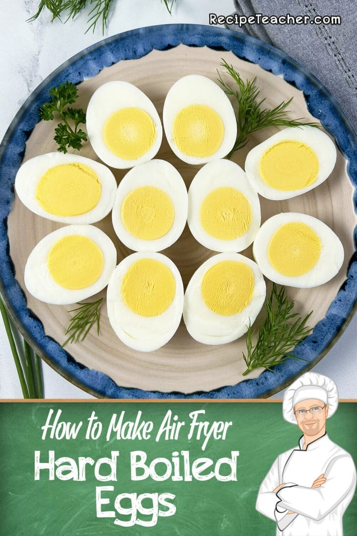 Recipe for making air fryer hard boiled eggs