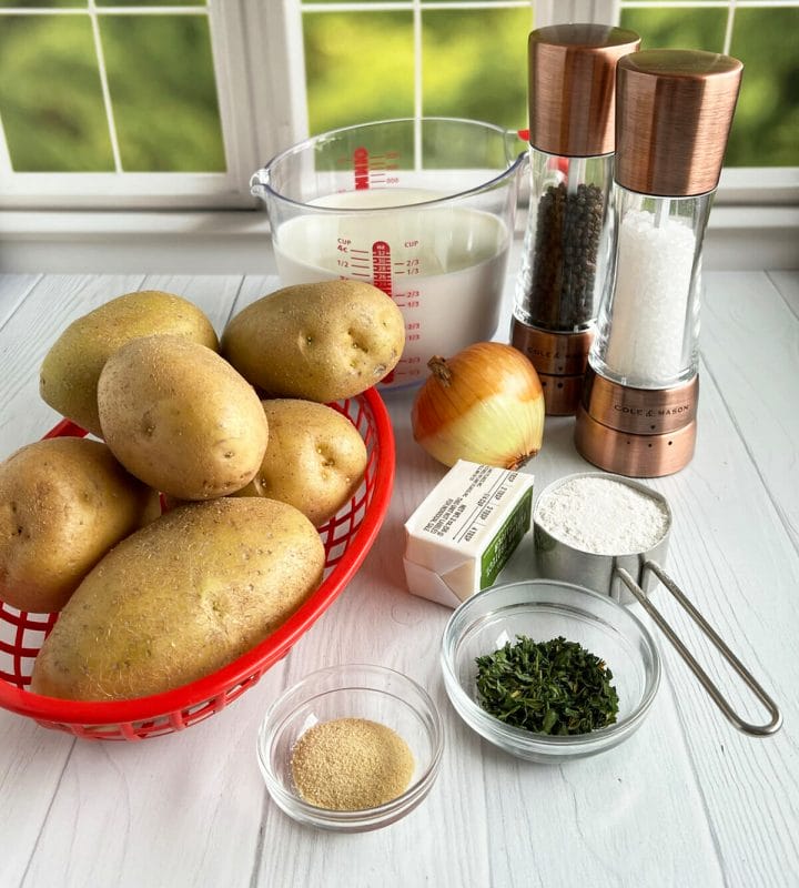 Ingredients to make Jean's scalloped potatoes