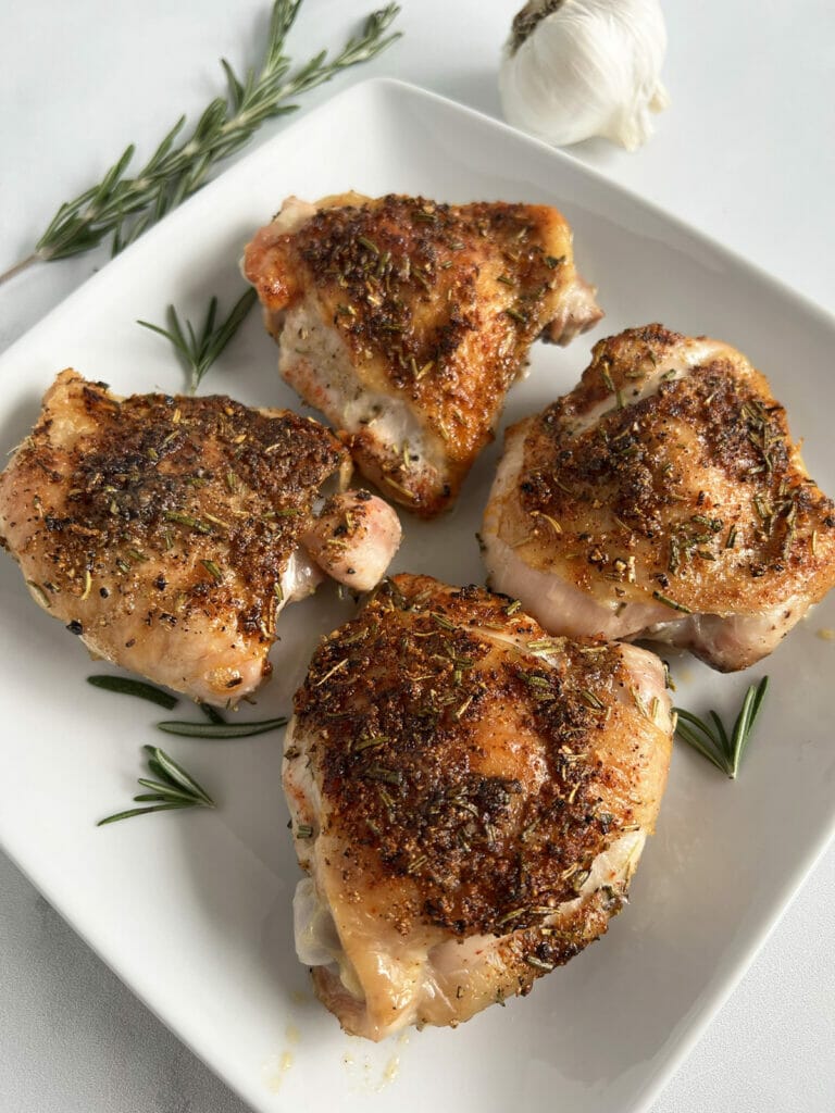 Best Damn Oven Roasted Chicken Thighs - RecipeTeacher