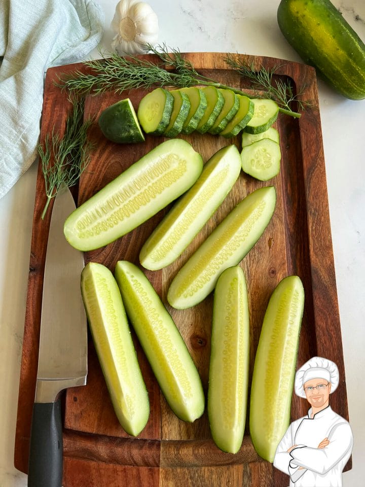 Homemade refrigerator pickles