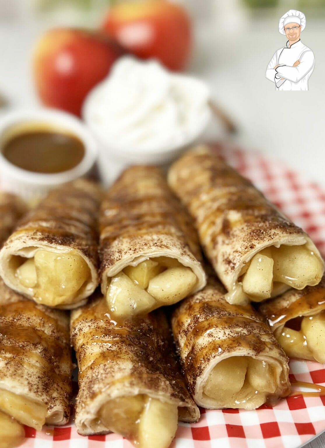 Homemade Apple Pie Roll Ups - RecipeTeacher