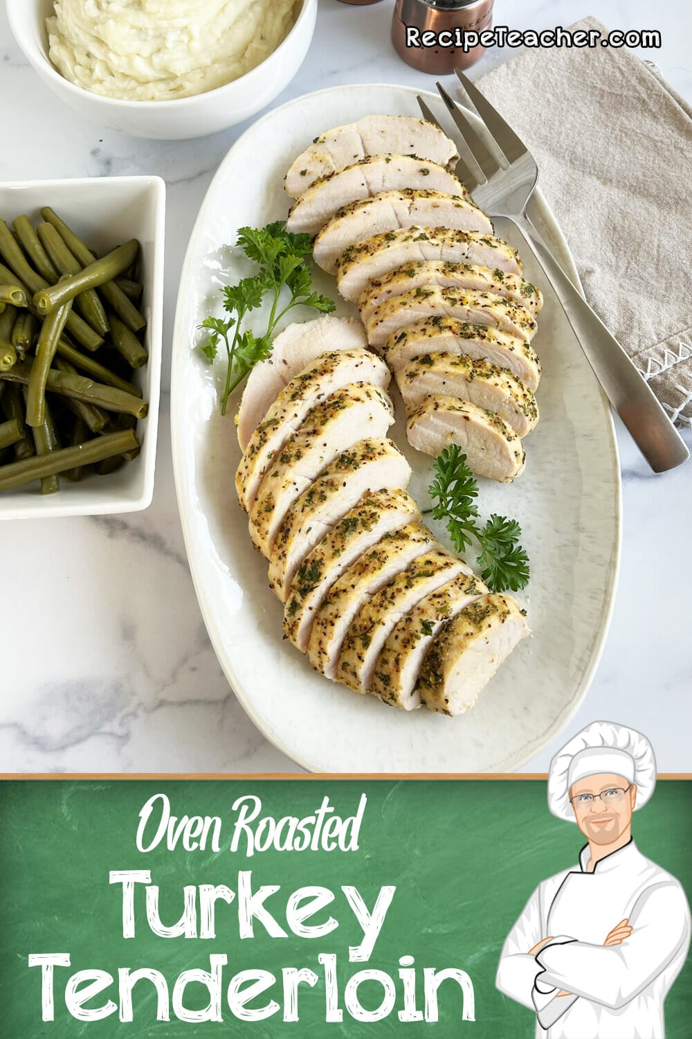 Oven Roasted Turkey Tenderloin {5 Ingredients} - RecipeTeacher