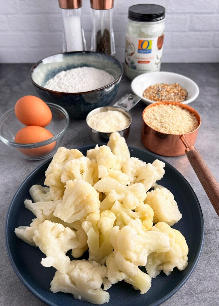 Cauliflower Parmesan Bites with Everything Bagel Seasoning