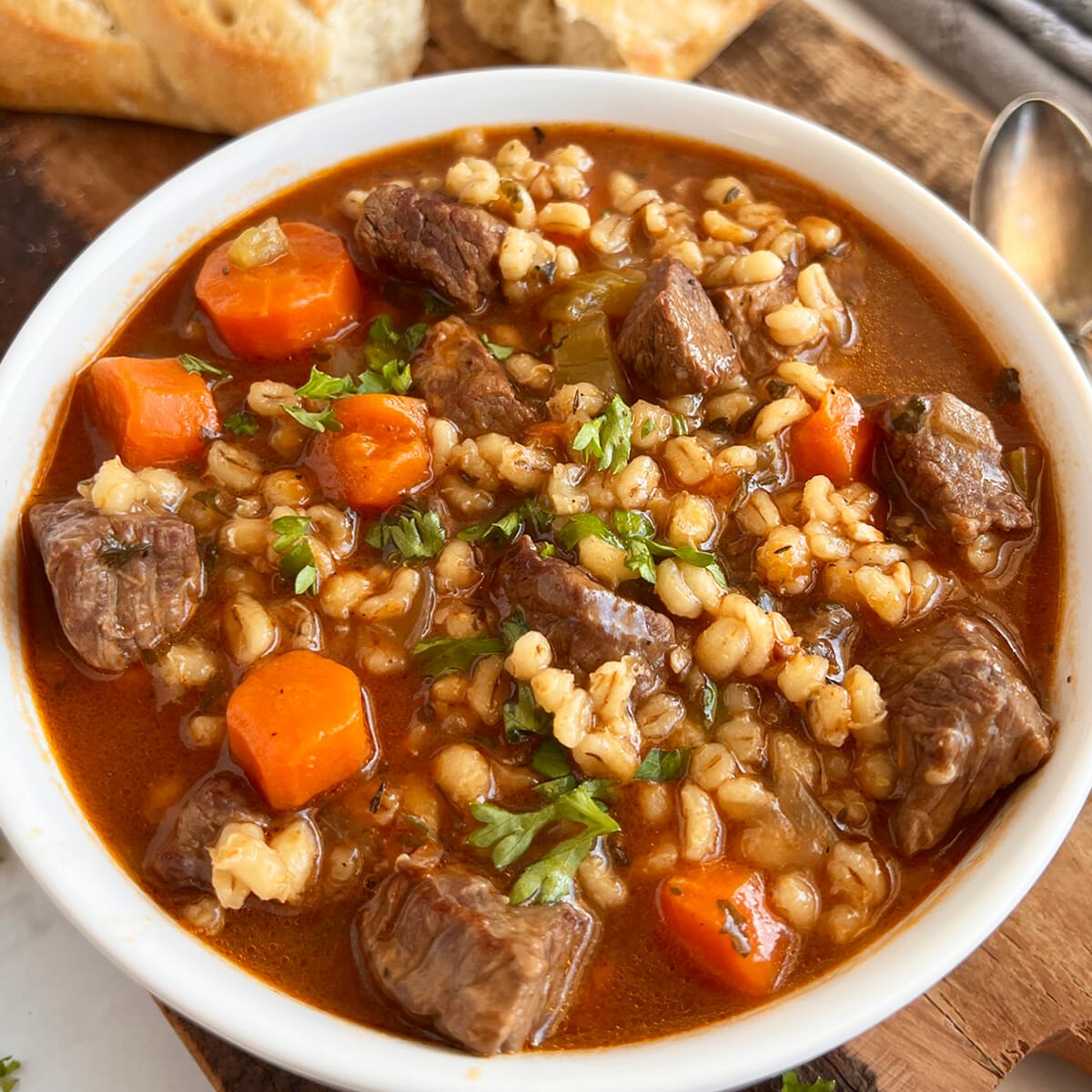 Quick and Hearty Instant Pot Beef Barley Soup