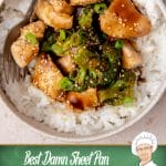 Recipe for sheet pan teriyaki chicken and broccoli.