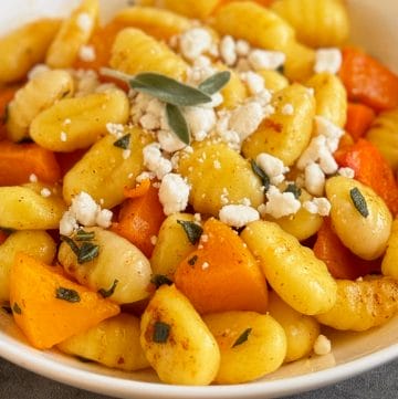 Gnocchi with roasted butternut squash and sage butter